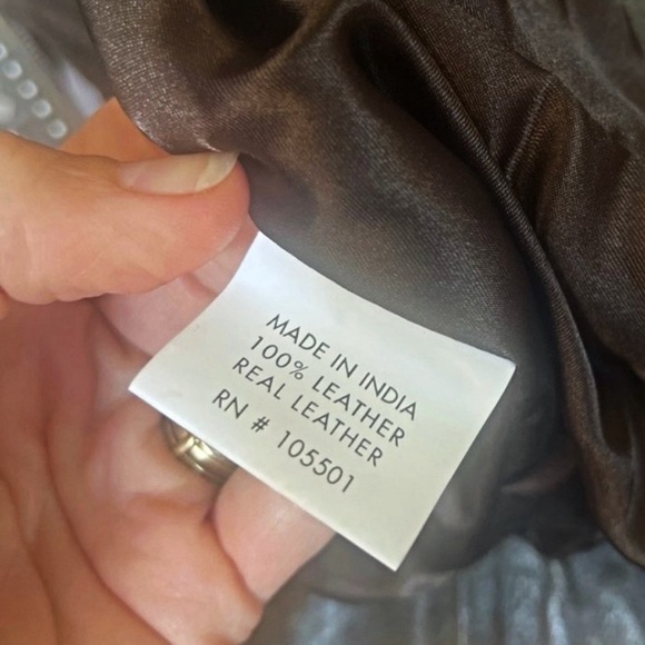 Double d Ranch distressed leather Biker Jacket studded Western boho Rtl $1095 S - Picture 11 of 12